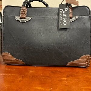 Bueno Collection Women's Black and Brown Briefcase